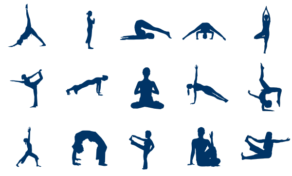 Lots Icon Yoga Poses clipart free download