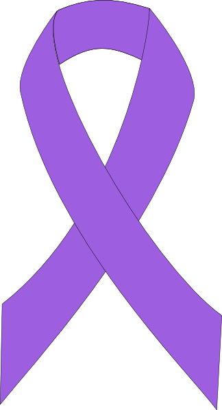 Purple Ribbon Outline clipart free download