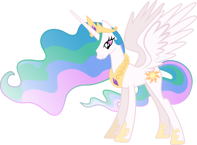 Unicorn Princess Celestia Vector clipart free download