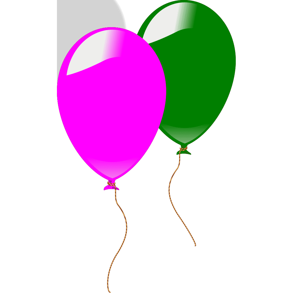 Balloons Green and Pink SVG