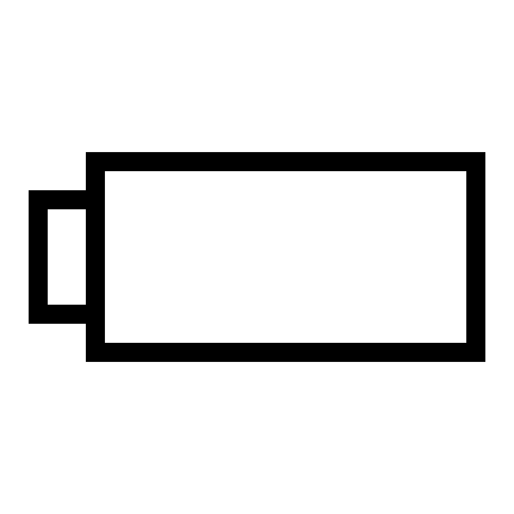 Battery Empty Icon Black