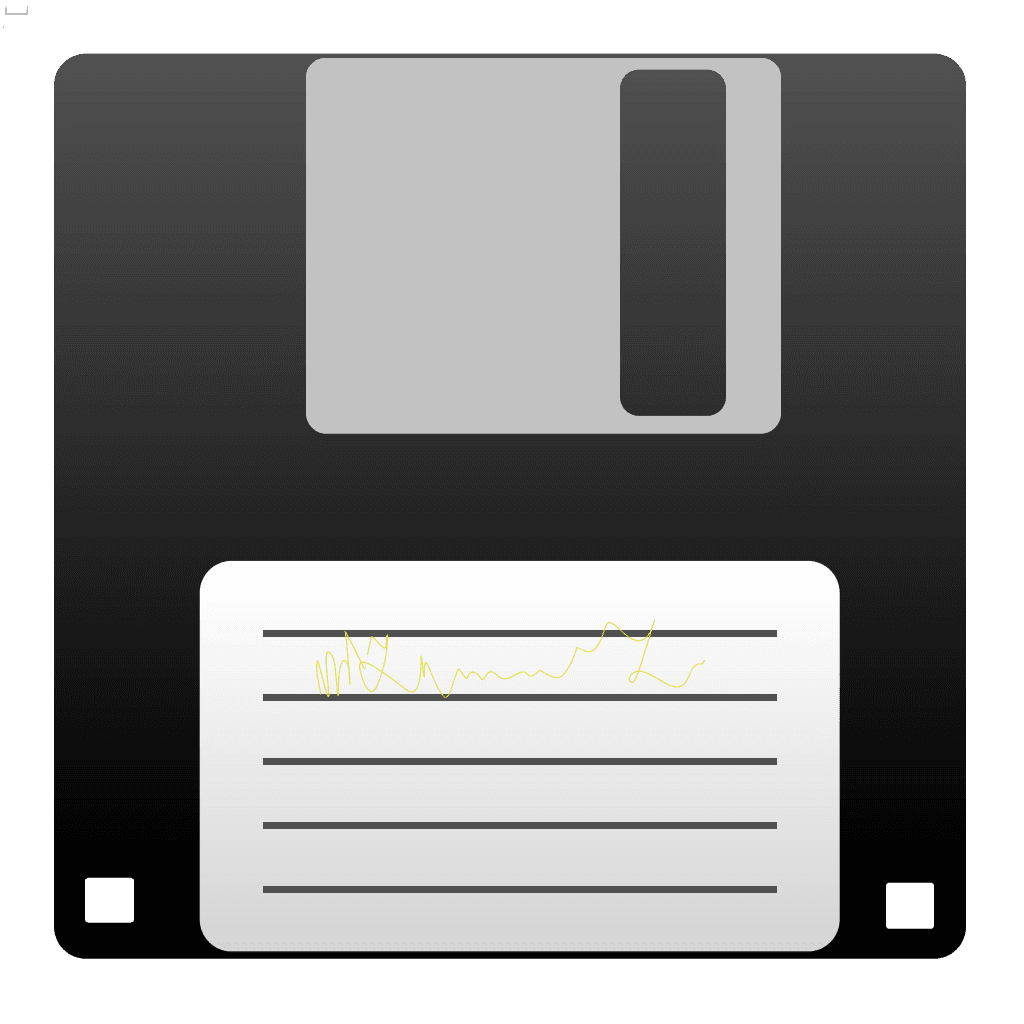 Black Floppy Disk Png