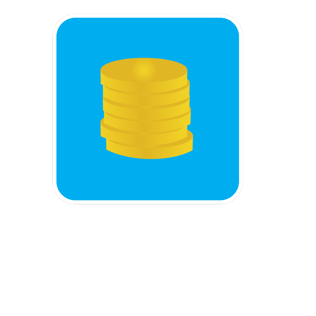 Blue Background Gold Coins