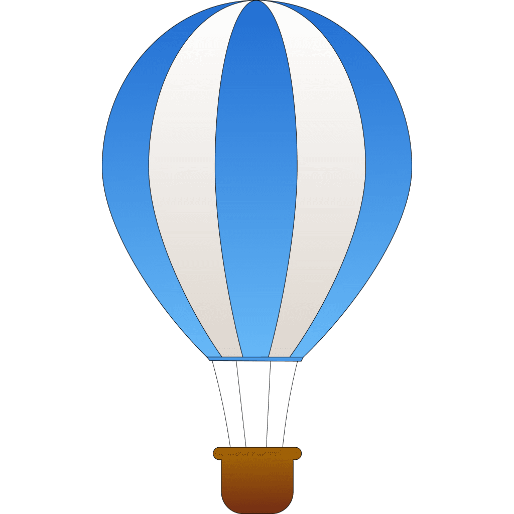 Blue Hot Air Balloon