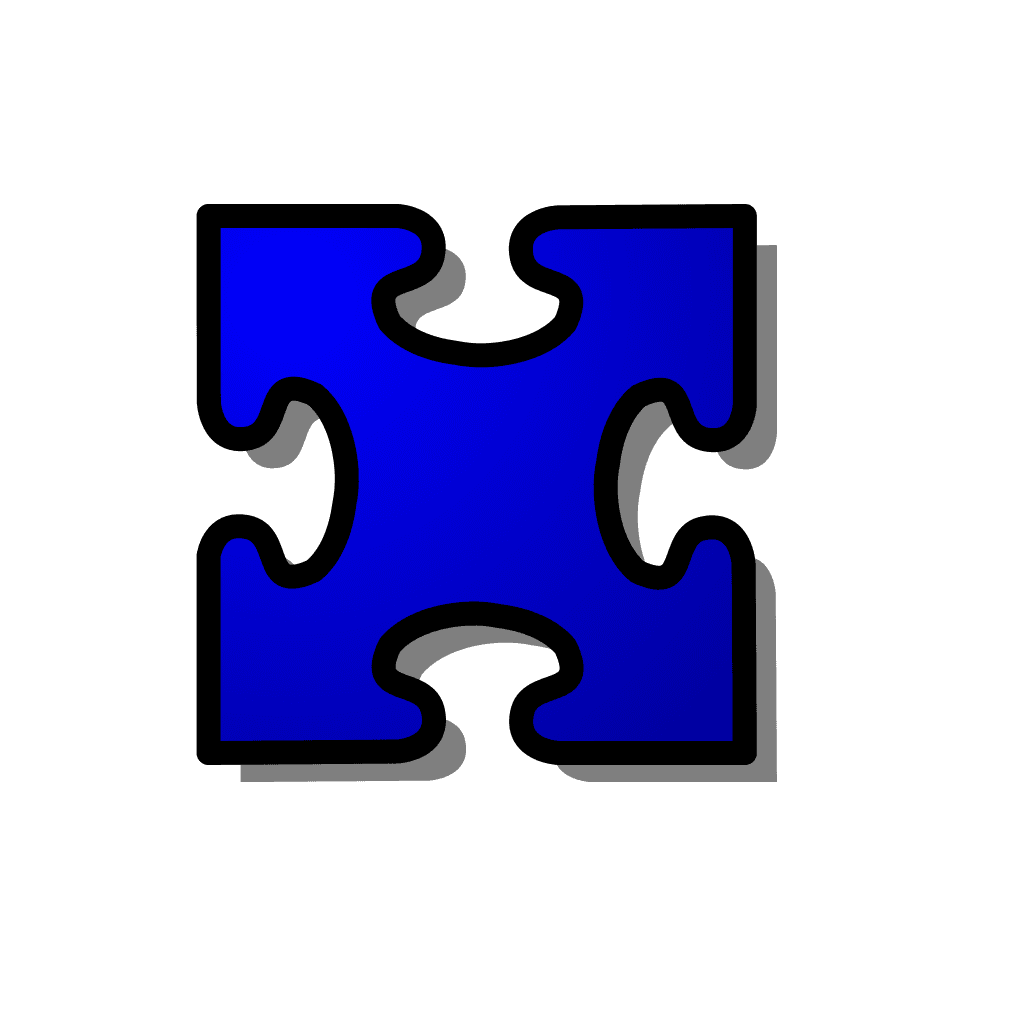 Blue Jigsaw Puzzle Piece