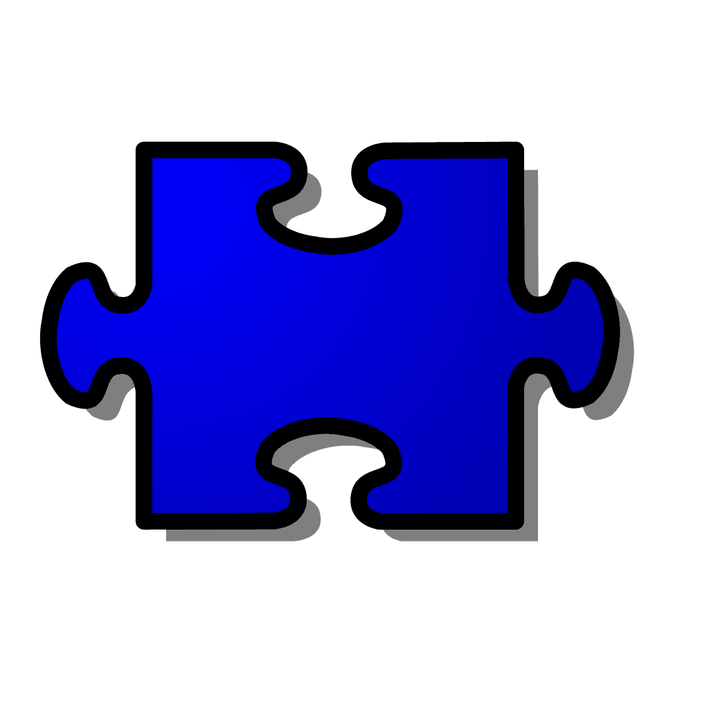 Blue Jigsaw Puzzle Piece