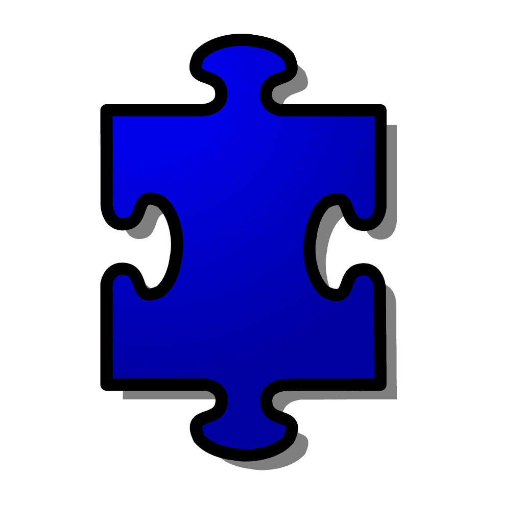 Blue Jigsaw Puzzle Piece