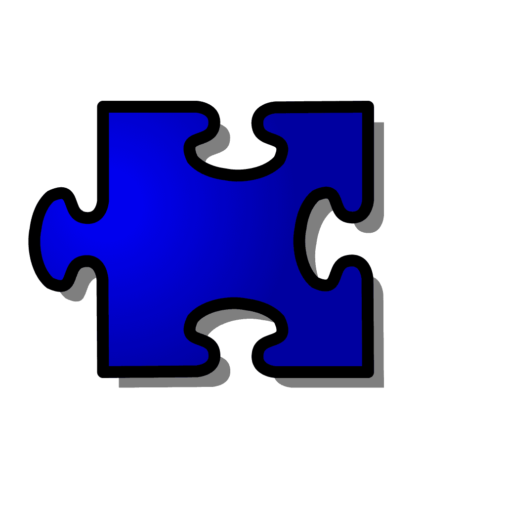 Blue Jigsaw Puzzle Piece