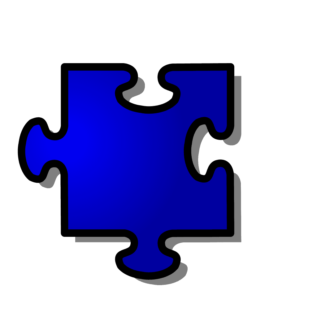 Blue Jigsaw Puzzle Piece