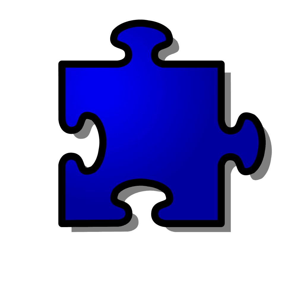 Blue Jigsaw Puzzle Piece