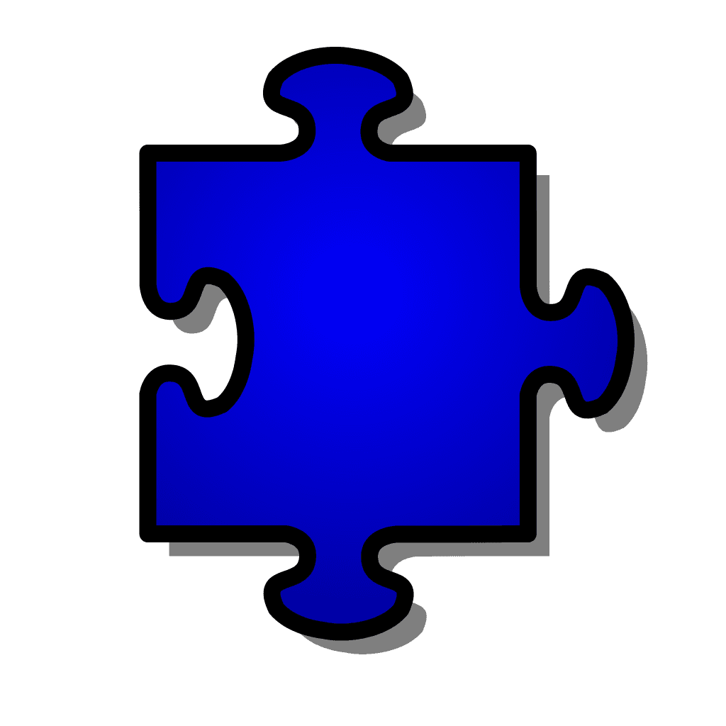 Blue Jigsaw Puzzle Piece