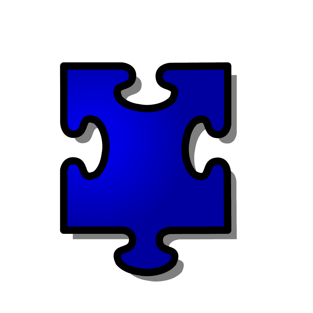 Blue Jigsaw Puzzle Piece