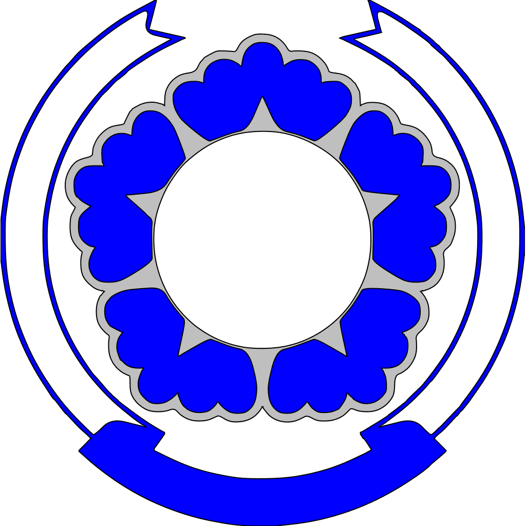 Blue Shield Flower Logo