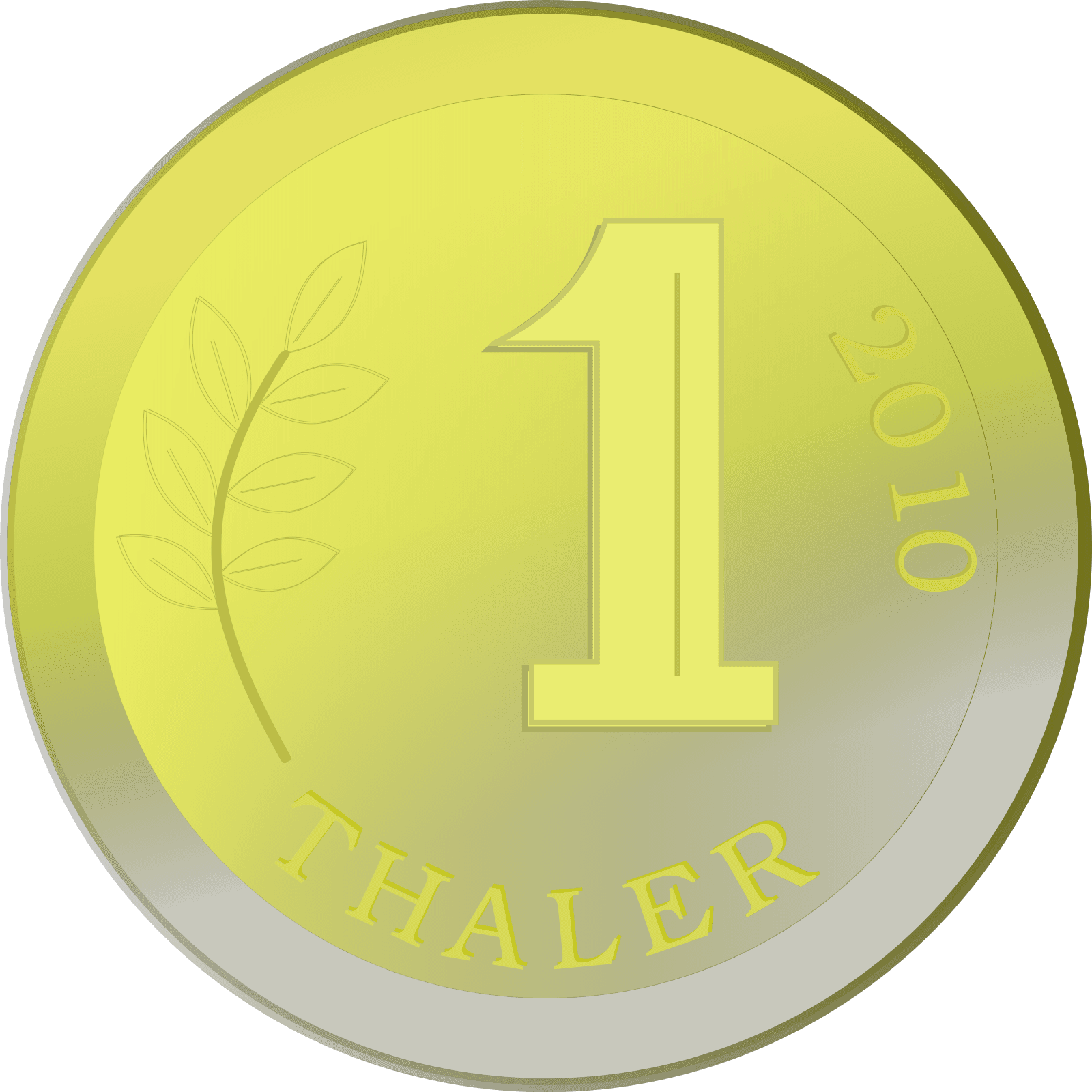 Coin Thaler Gold Transparent