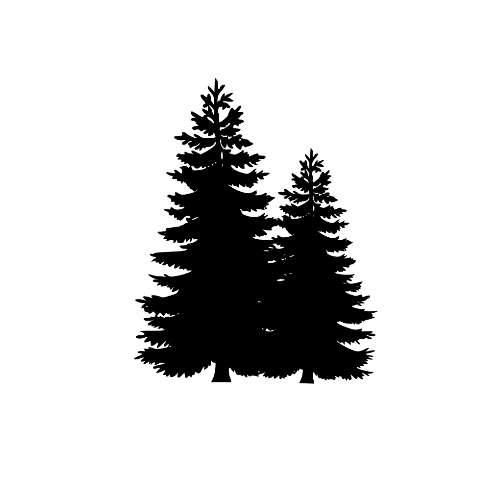 Drawing Christmas Tree Silhouette