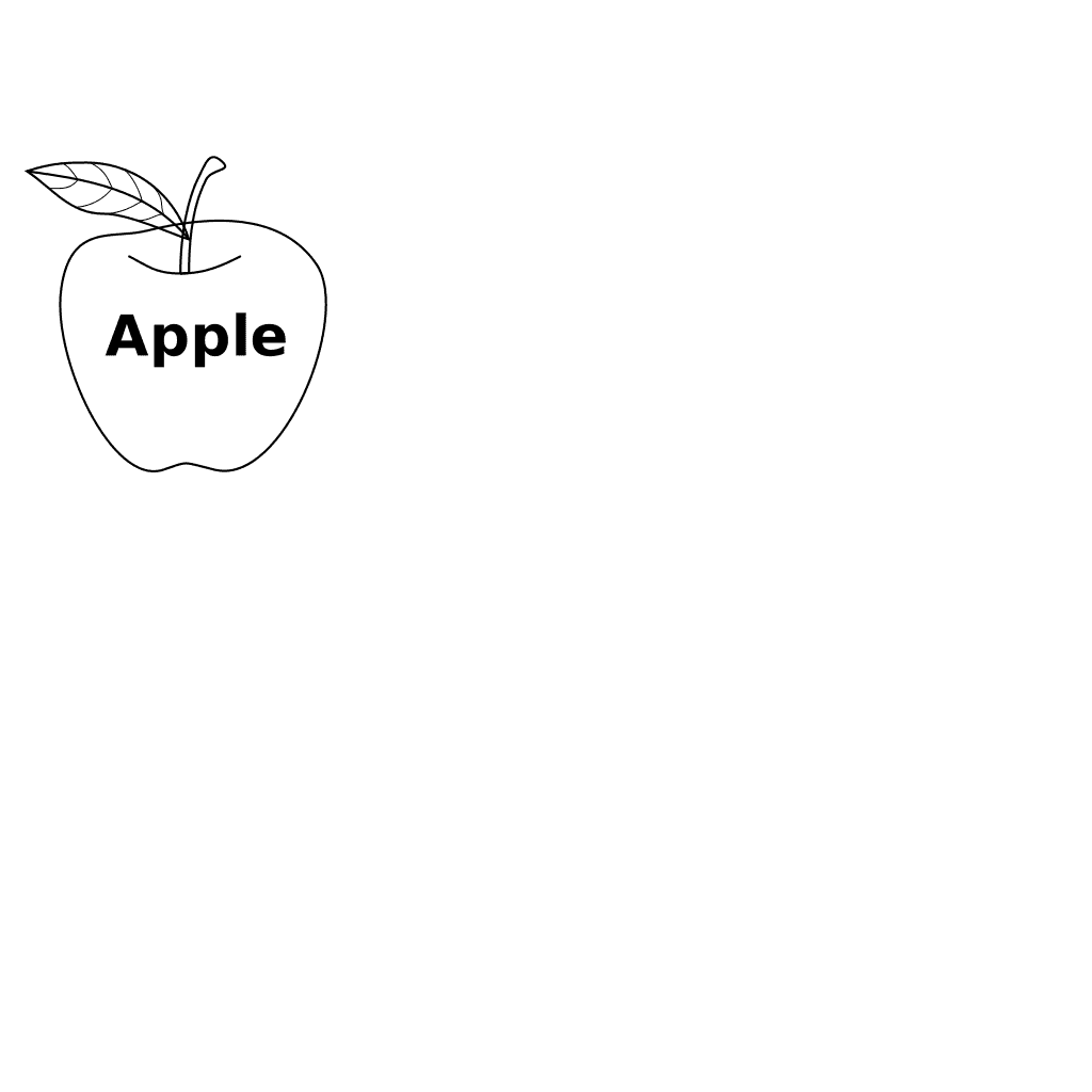 Fruit Apple Outline