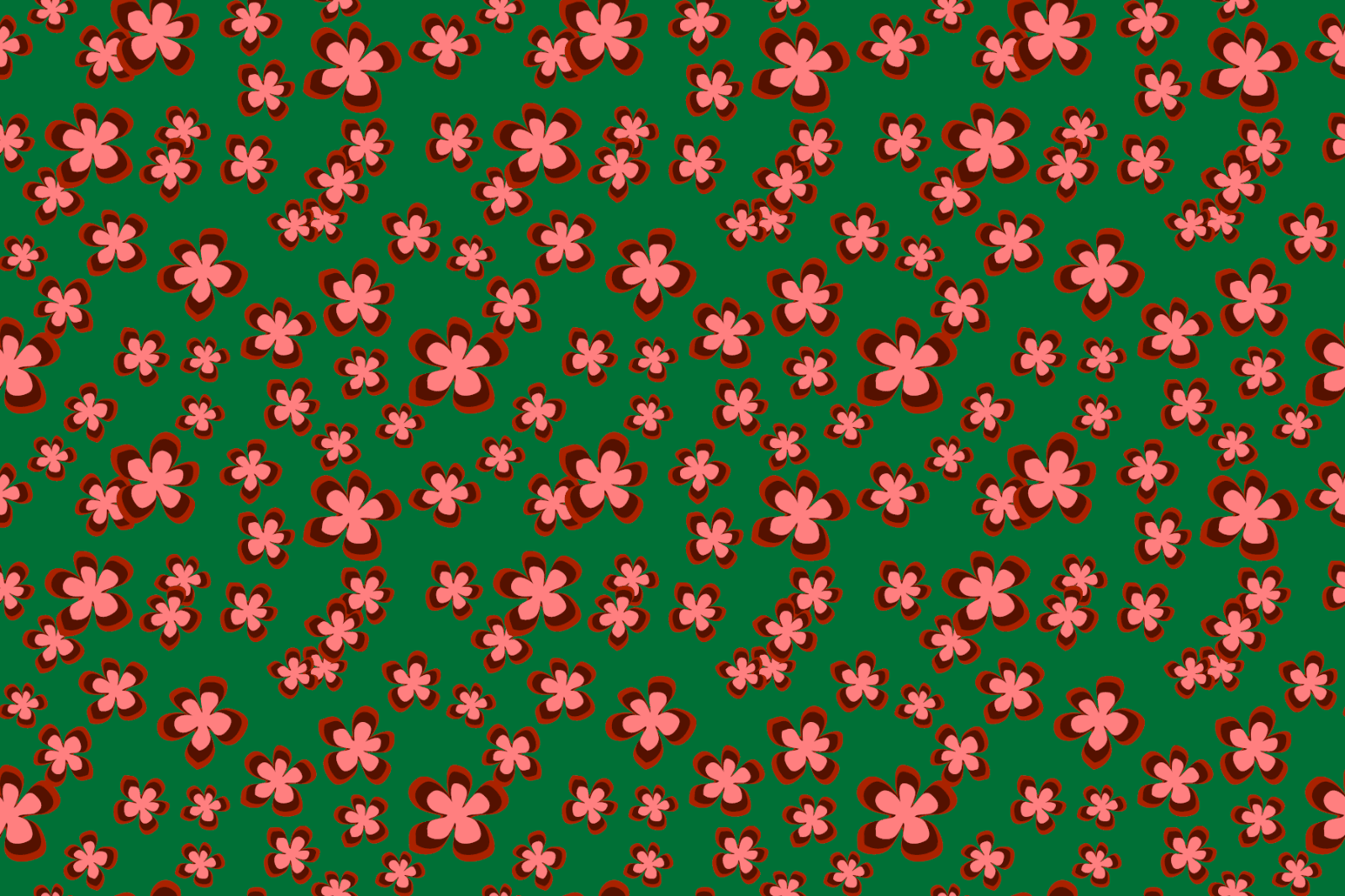 Green Flower Dots Background