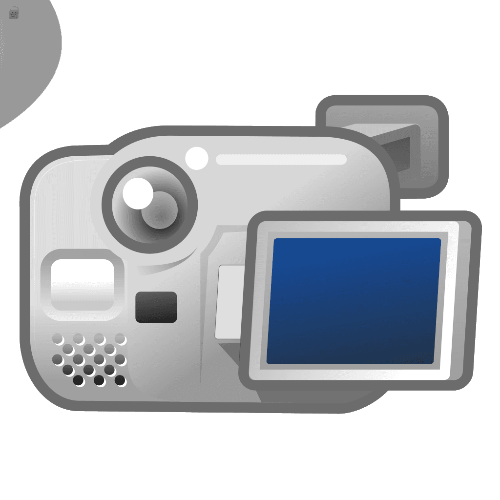 Grey Video Camera Icon