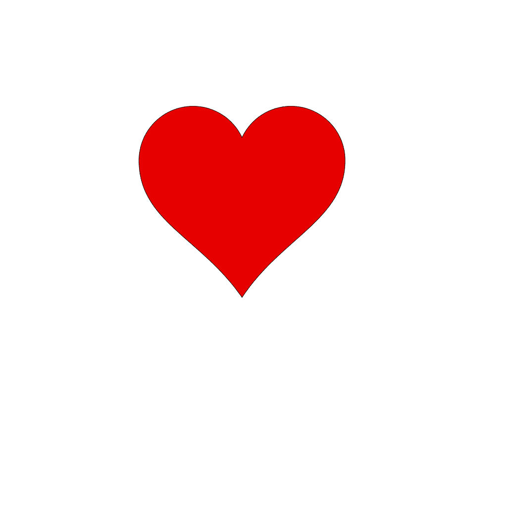 Heart Red Outline Clipart