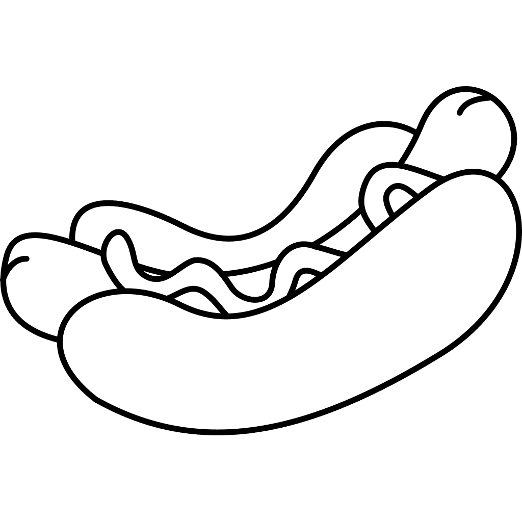 Hotdog Icon Illustration