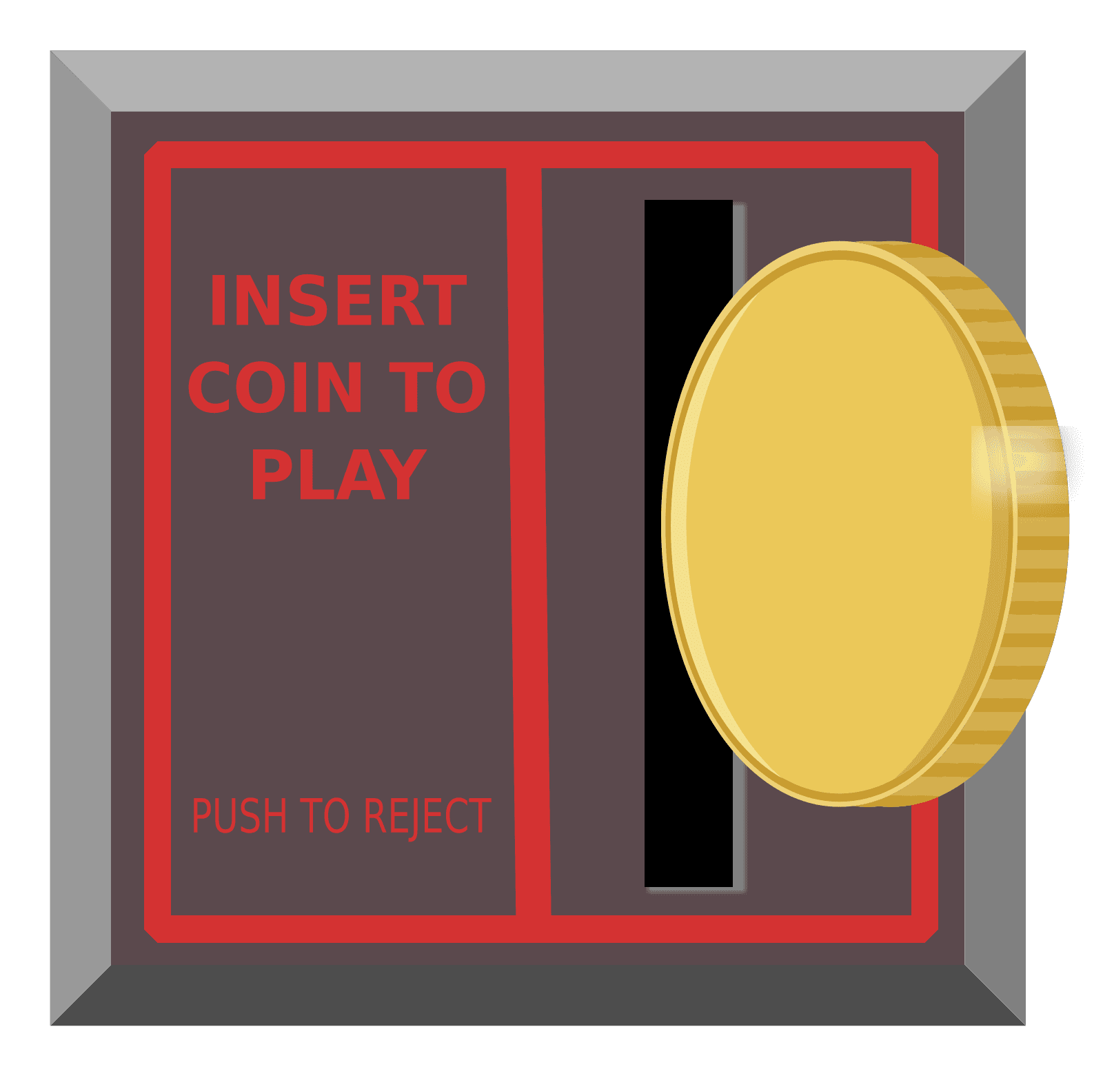 Insert Coin App machine button