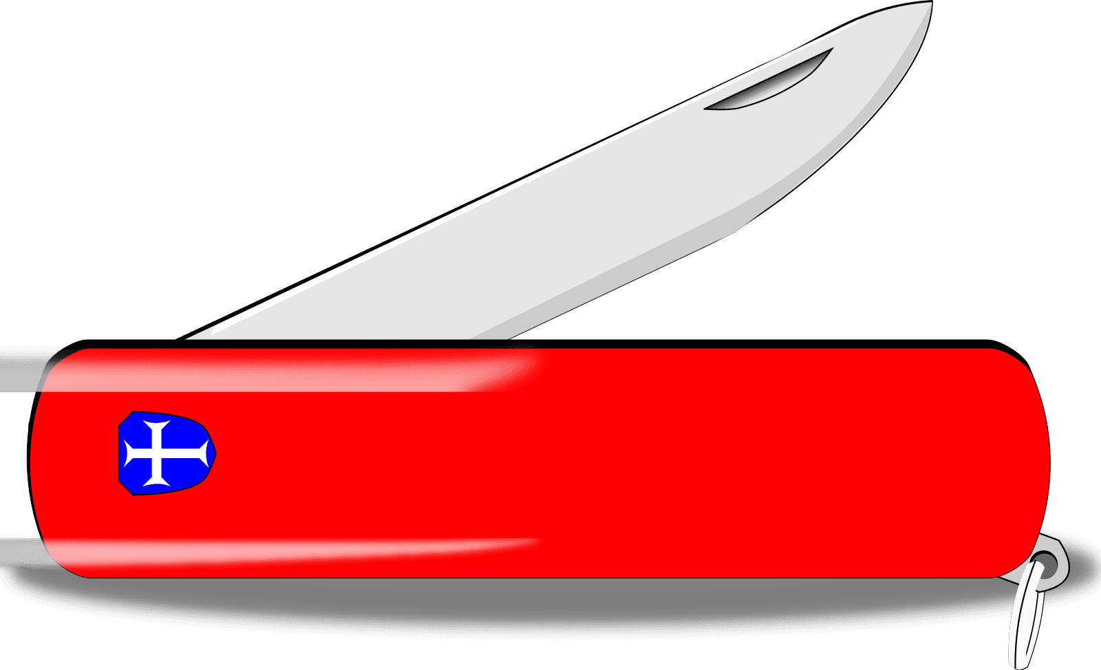 Knife Red Silver