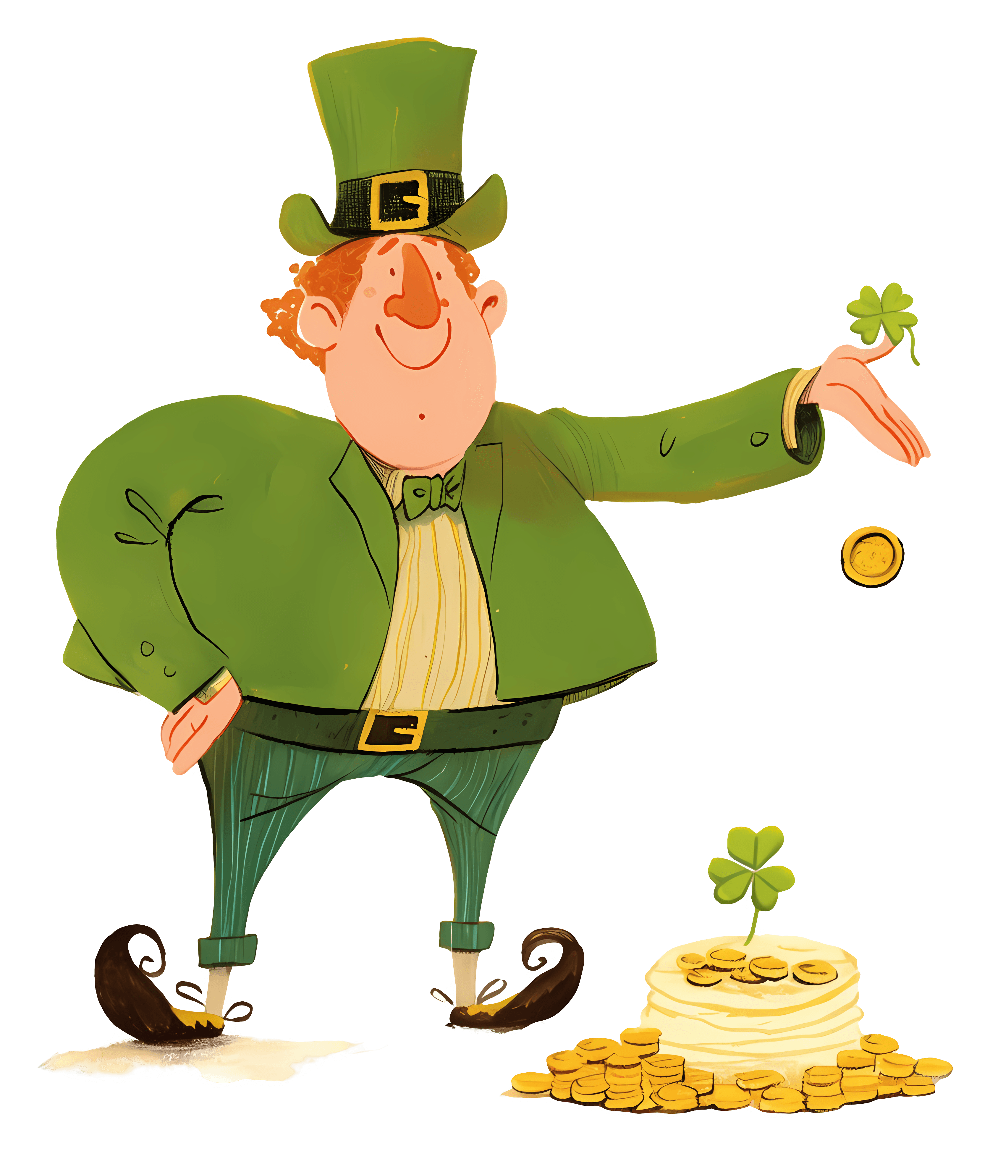 Leprechaun Gold Coins Clipart