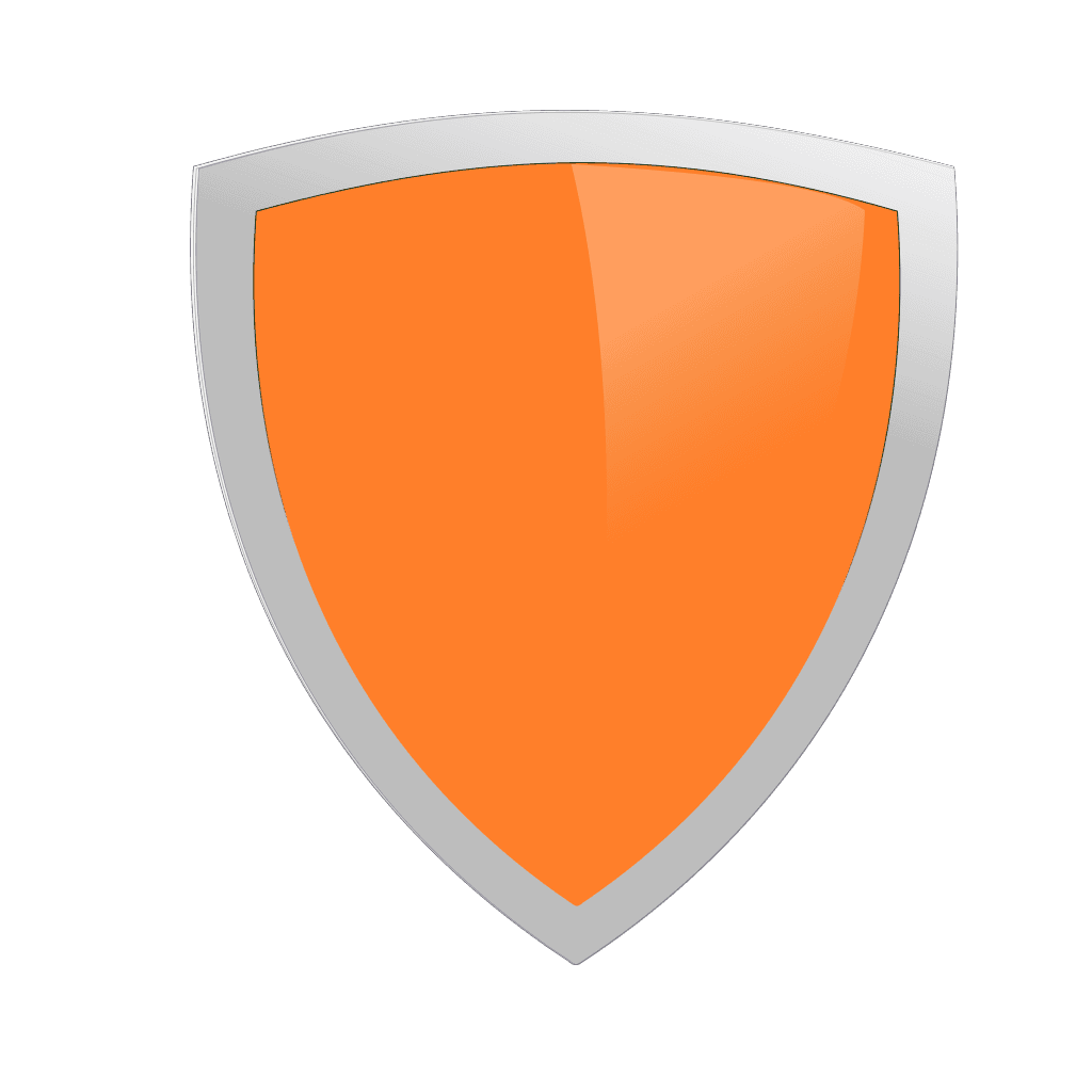 Orange Shield Security Clipart