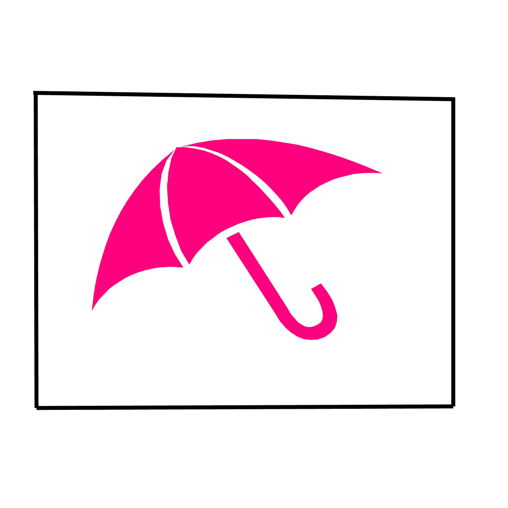 Pink Umbrella Icon