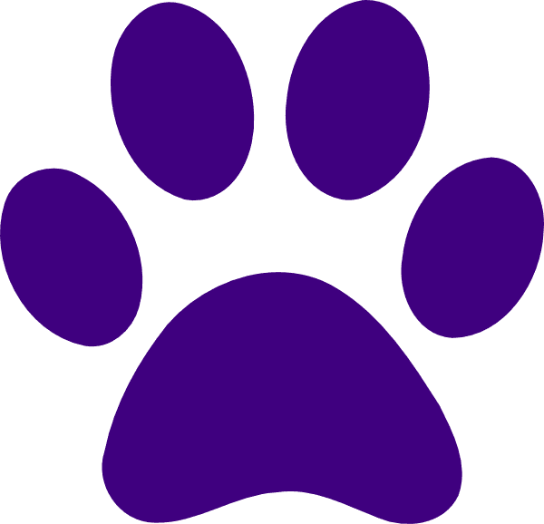 Purple Paw Print