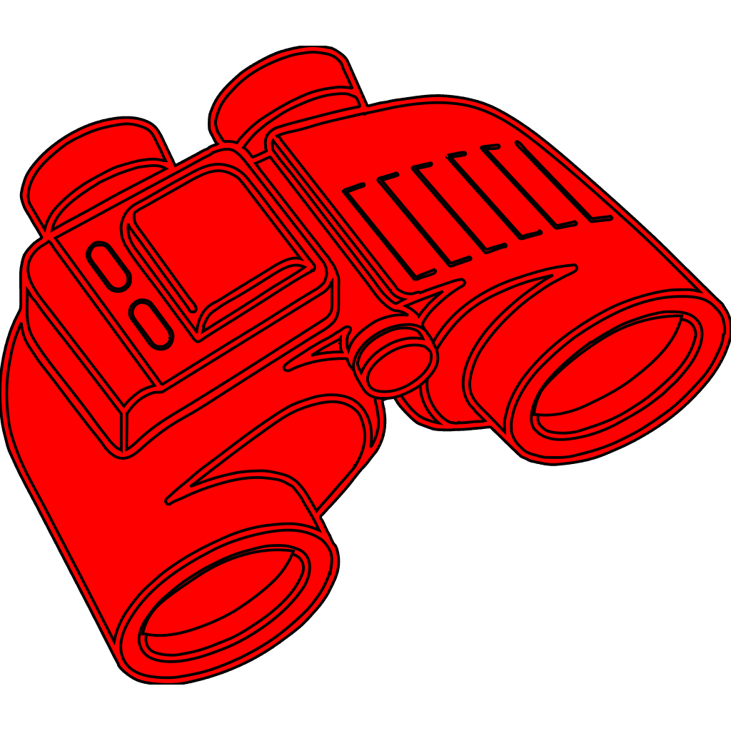 Red Binoculars Symbol Transparent