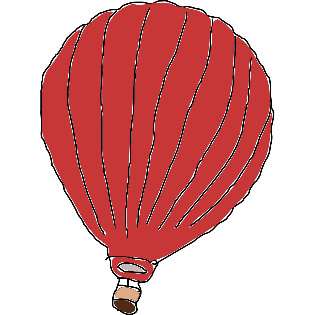 Red Hot Air Balloon Icon