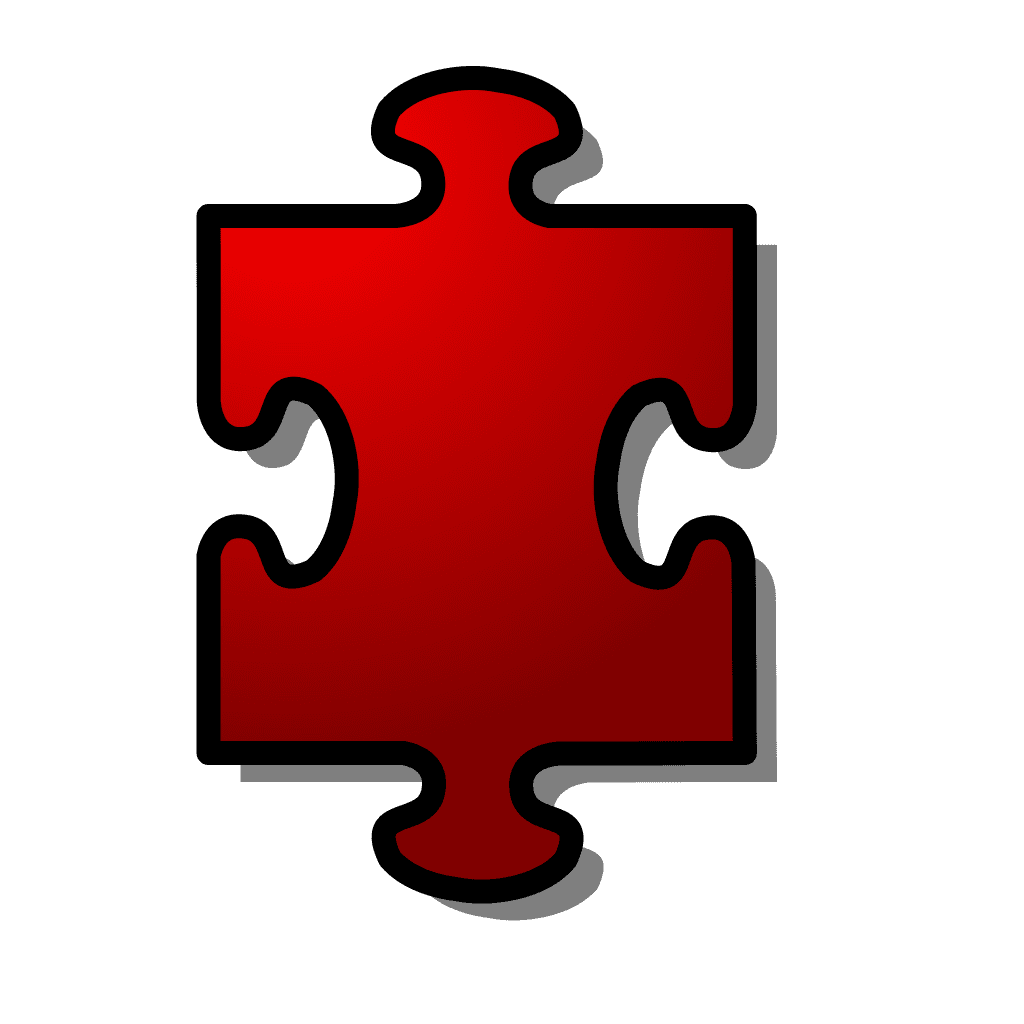 Red Jigsaw Puzzle Piece