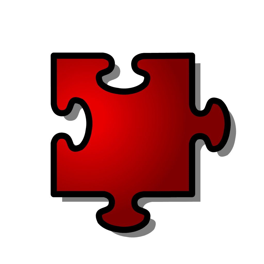 Red Jigsaw Puzzle Piece