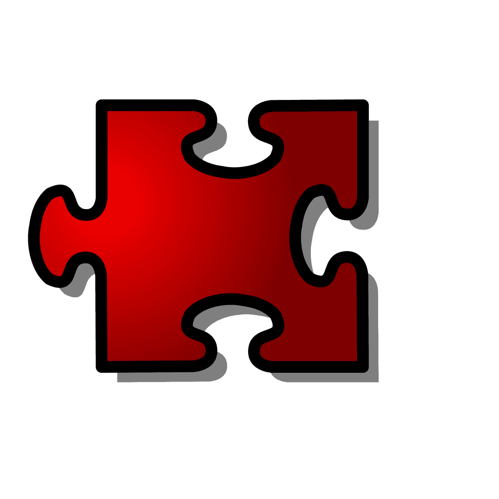 Red Jigsaw Puzzle Piece