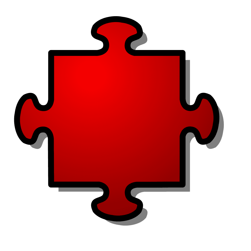 Red Jigsaw Puzzle Piece