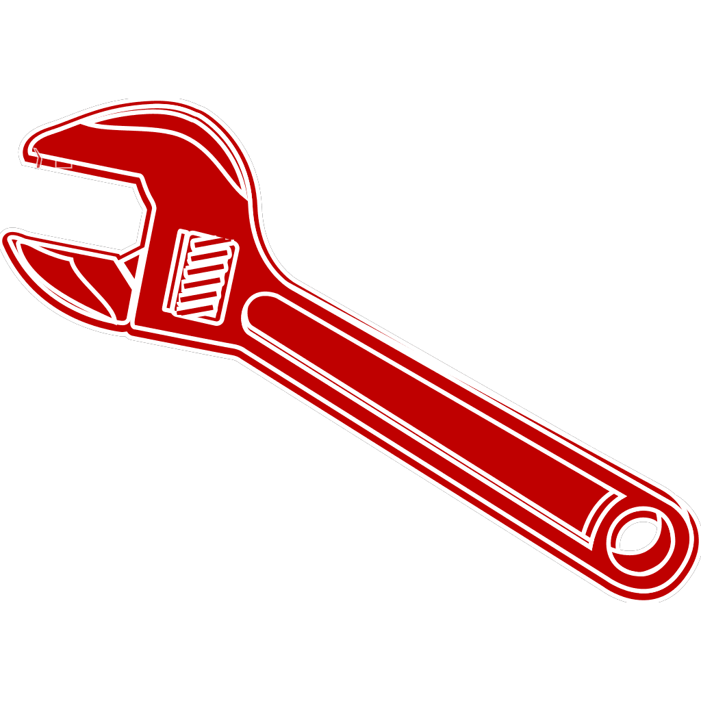 Red Wrench Clipart