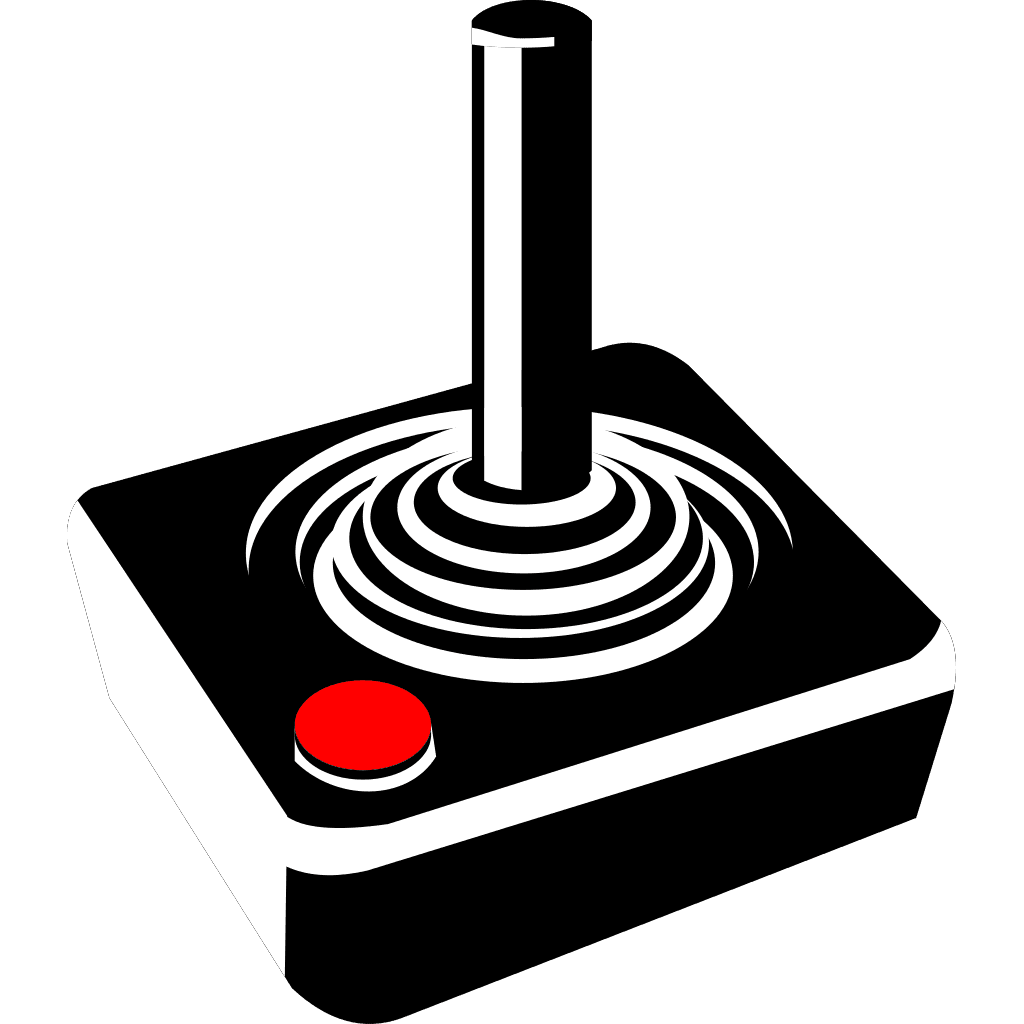 Retro Joystick Design Clipart