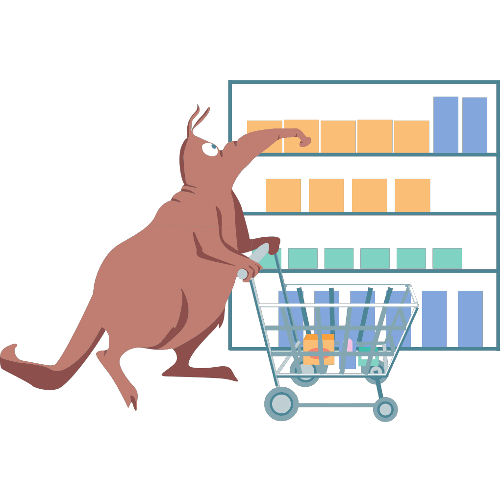 Shopping Aardvark Clipart