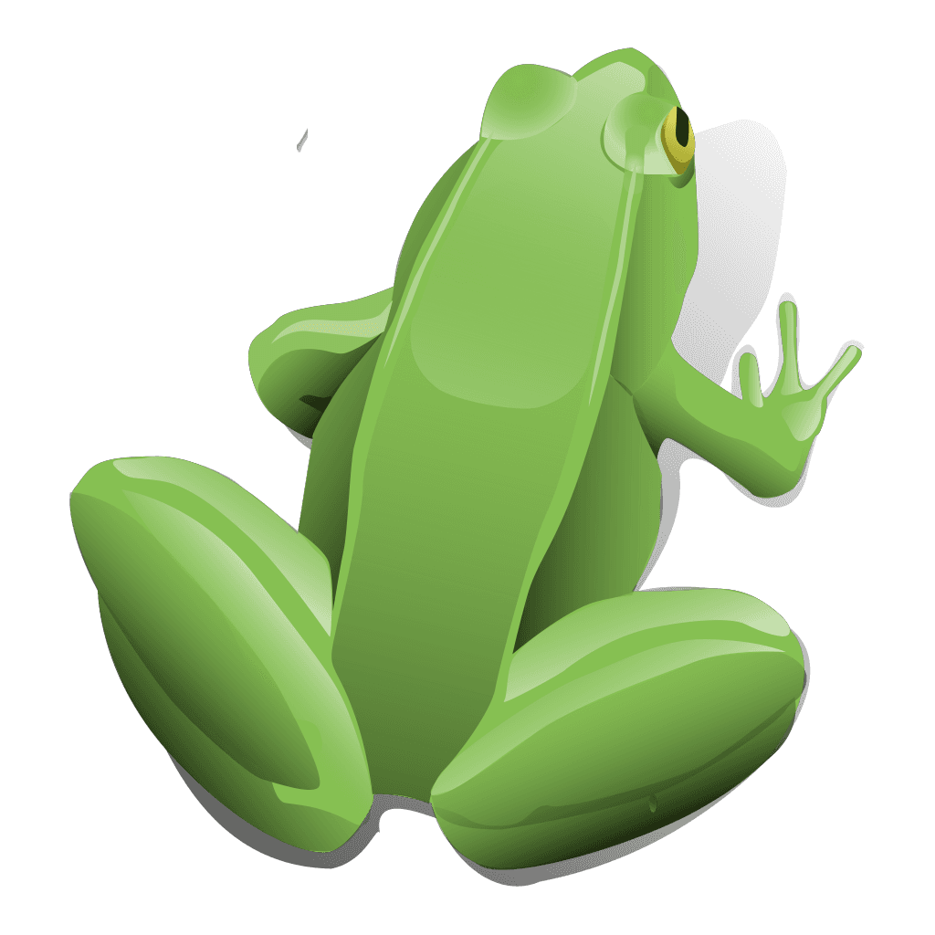 Sitting Green Frog Clipart Vector