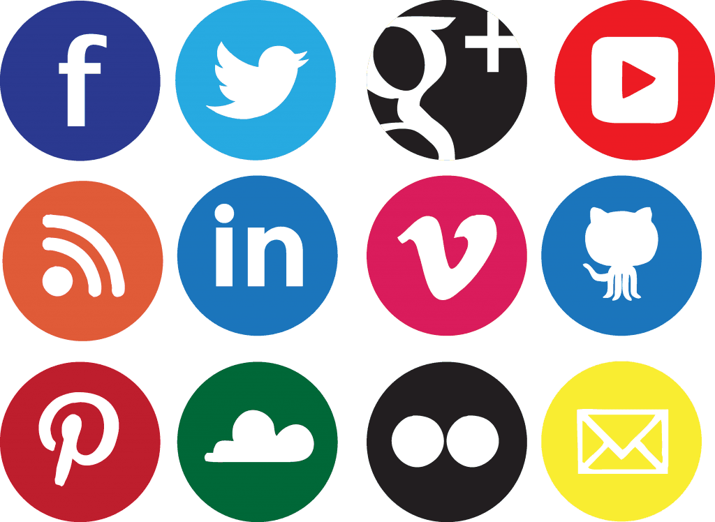 Social Media Icon Set Clipart