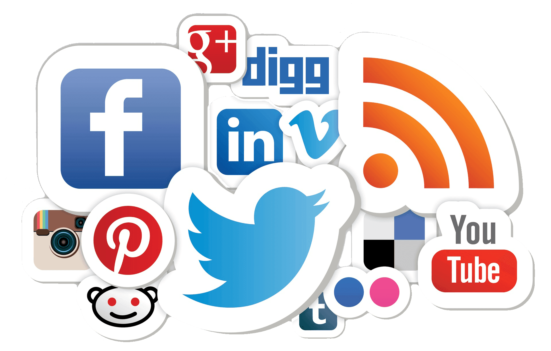 Social Media Sticker Logos