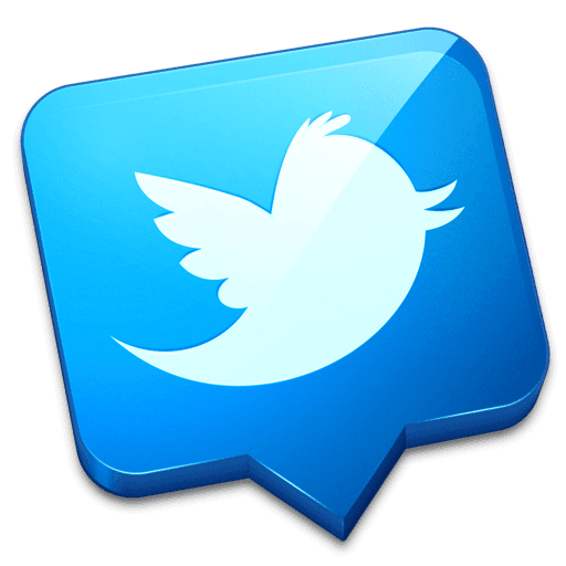 Twitter Bird Glossy Button