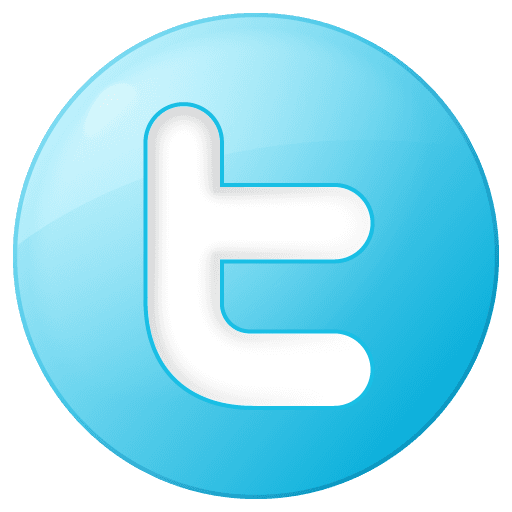 Twitter Glossy Button Logo