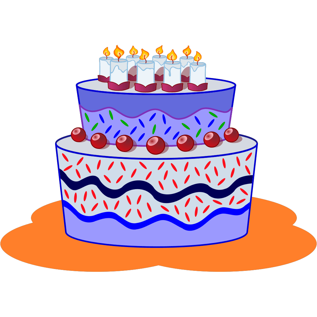 Two Tier Birthday Cake Icon