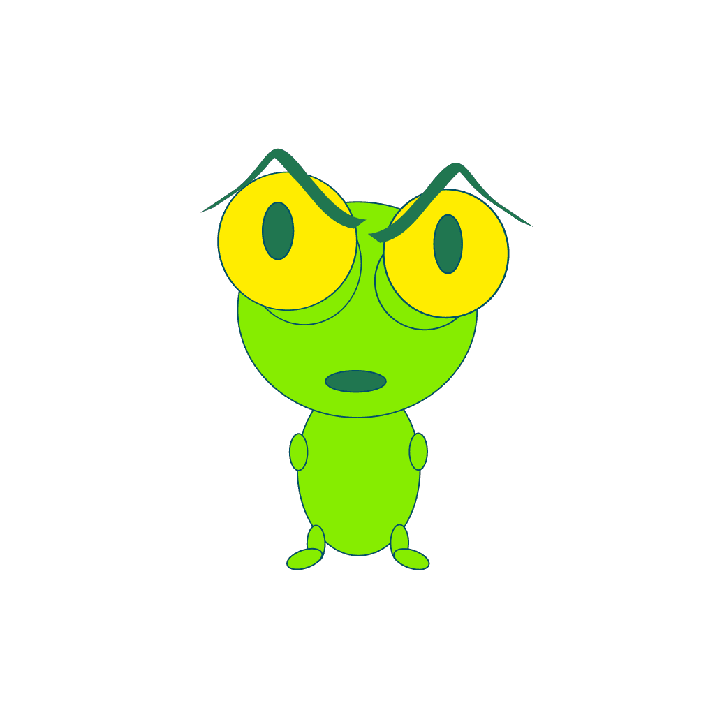 Upset Green Frog Thing Face