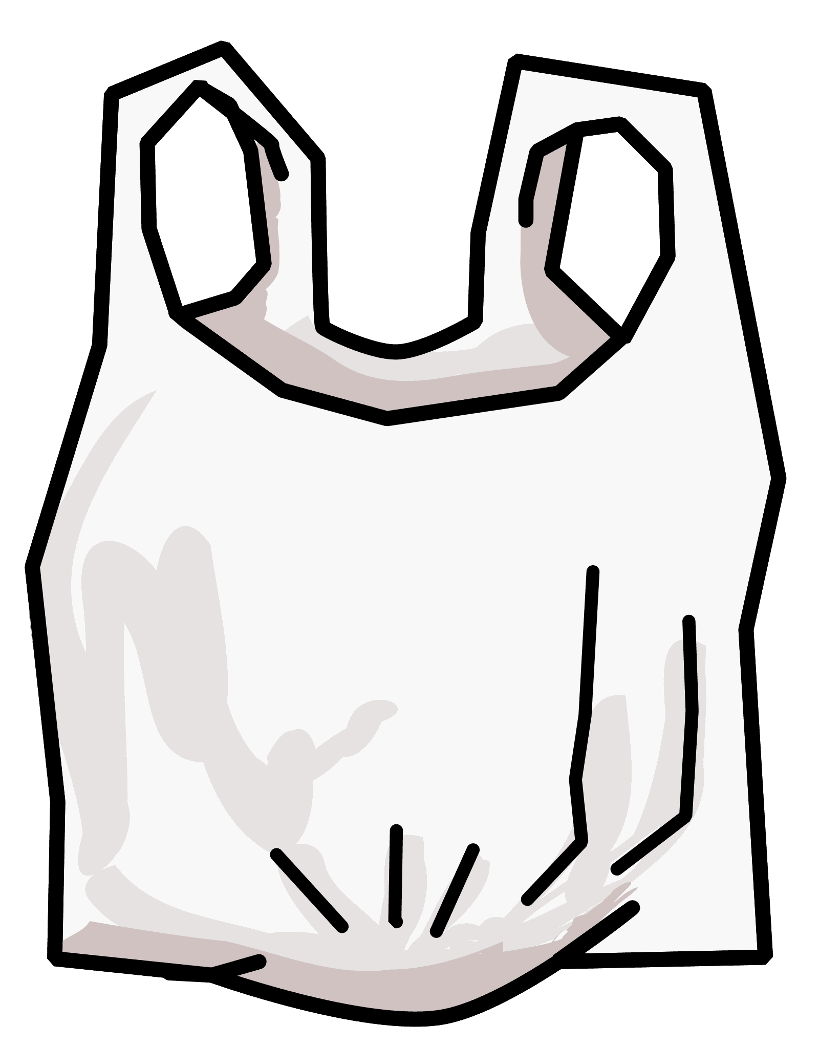 White Nylon Bag Illustration