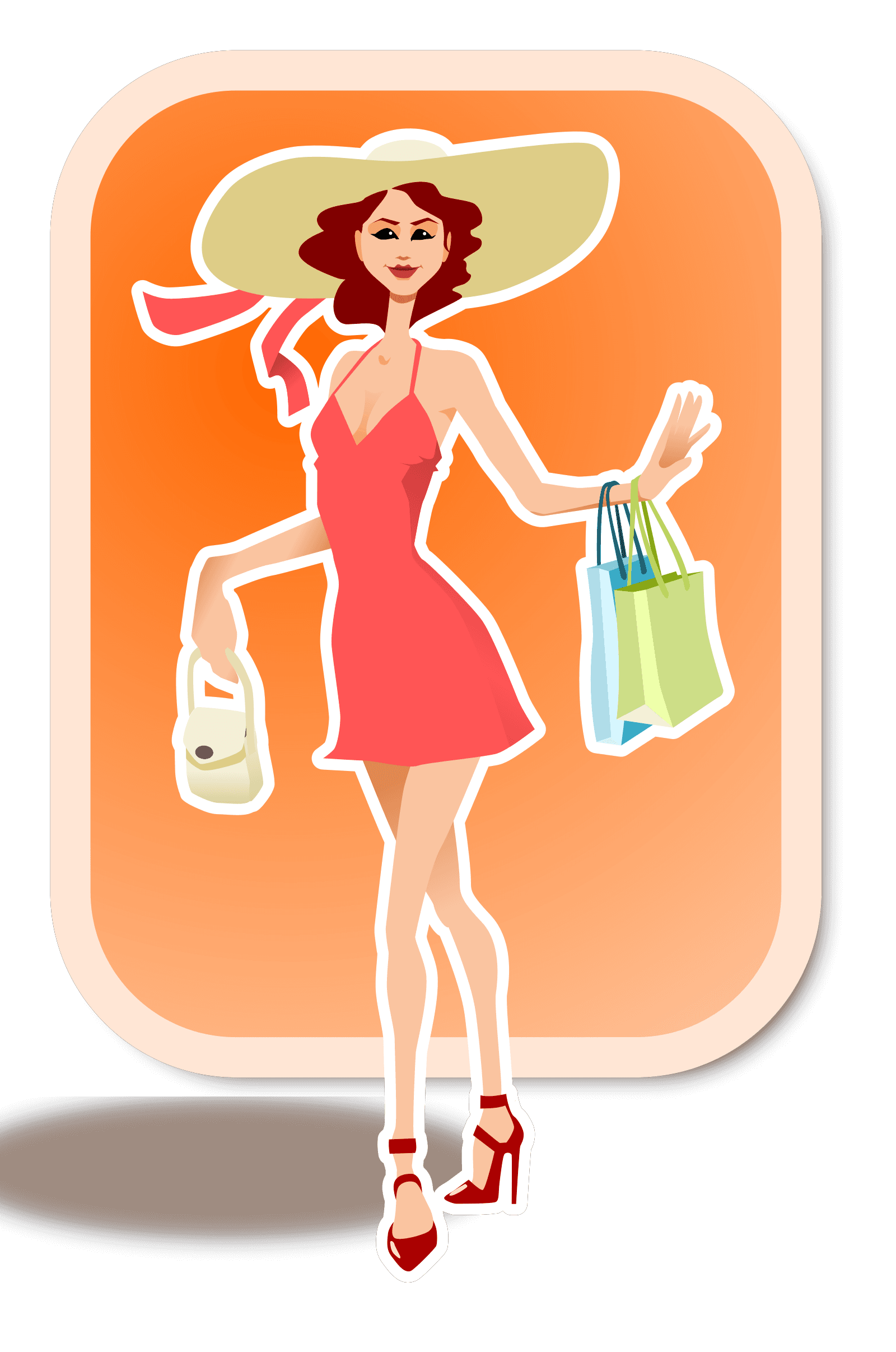 Woman Shopping Clipart