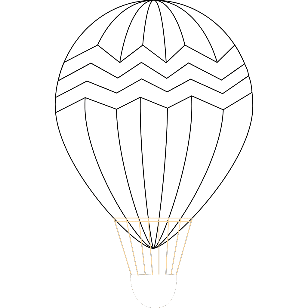 Air Balloon Outline clipart preview