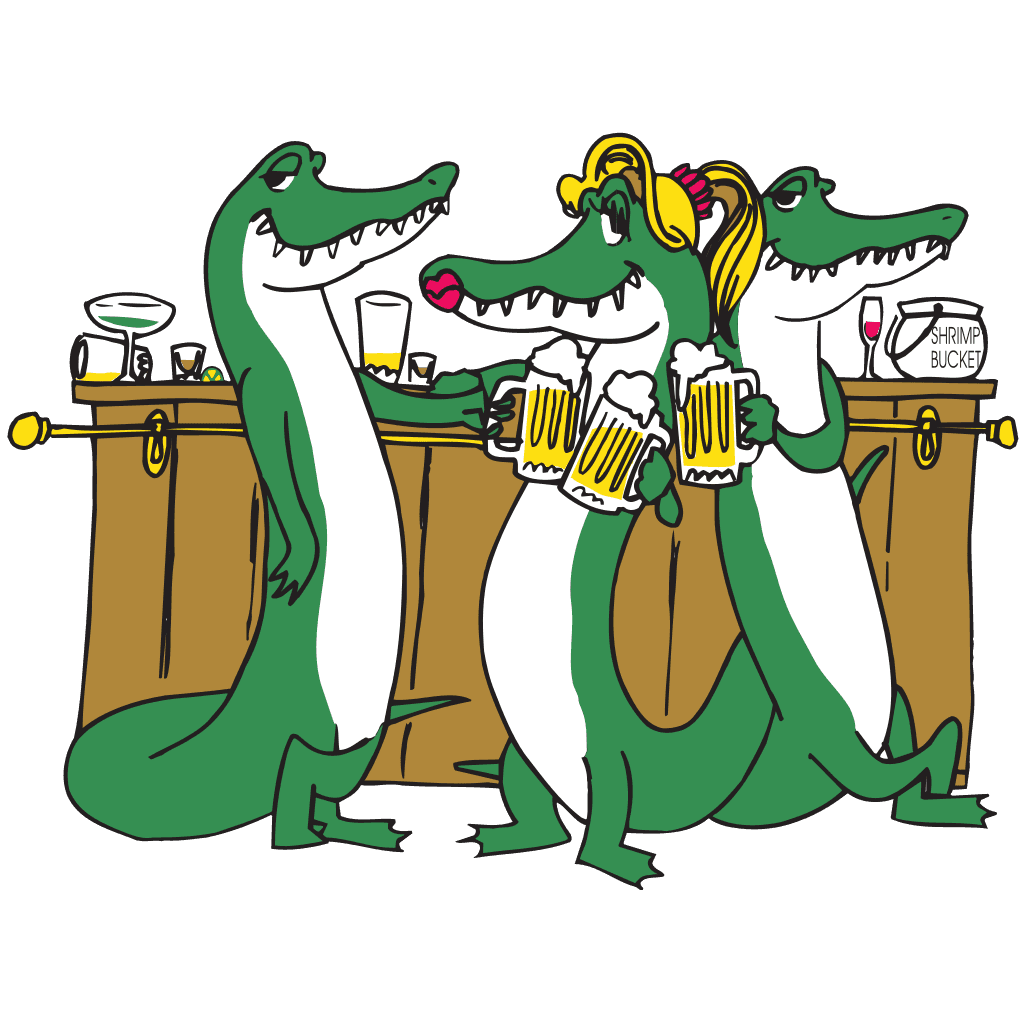 Alligators Drinking Beer clipart preview